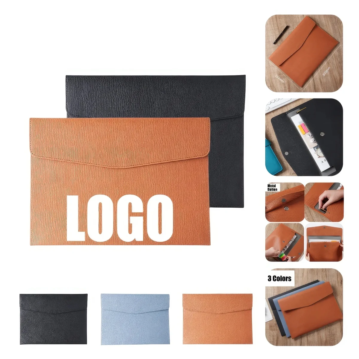 PU Leather Business Lawyer A4-Size Portfolio File Folder 1