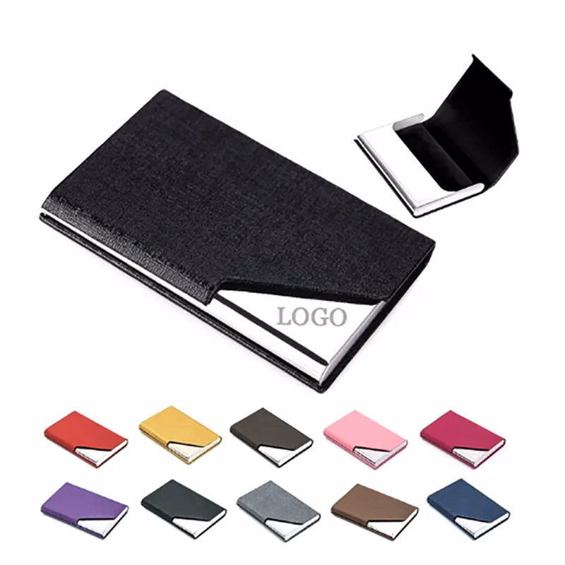 Stainless Steel PU Business Card Case