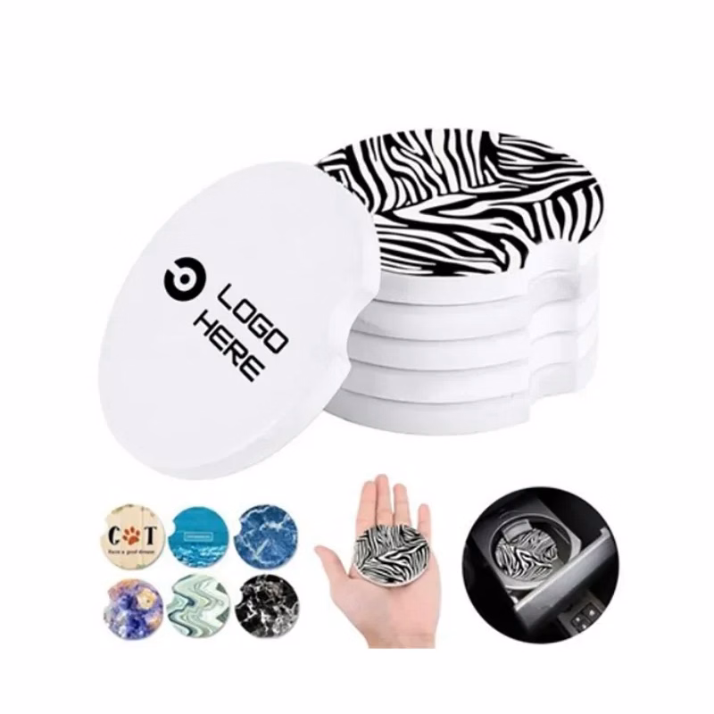 Absorbent Car Cup Holder Coasters