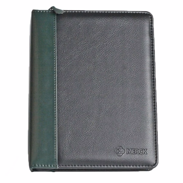 Top Grain Zippered Ring Binder 8-1/2" x 5-1/2" + 1/2" Jr.