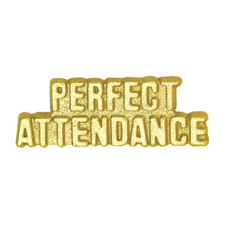 Pefect Attendance Chenille Lapel Pin 1