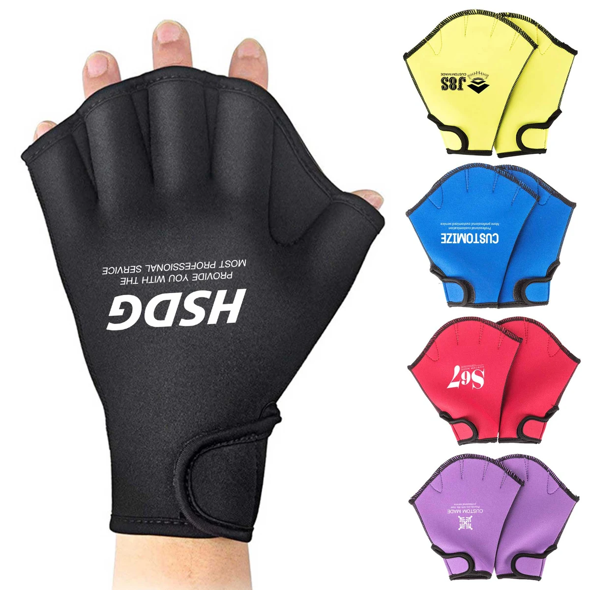 Neoprene Fingerless Swimming Gloves 1
