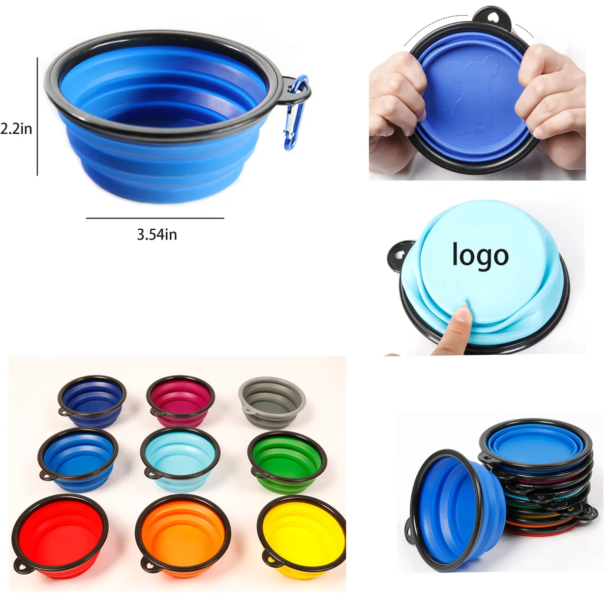 Outdoor Portable Silicone Folding Pet Bowl 1