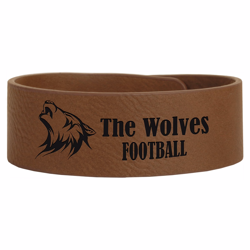9 1/2" x 1" Dark Brown Leatherette Cuff Bracelet
