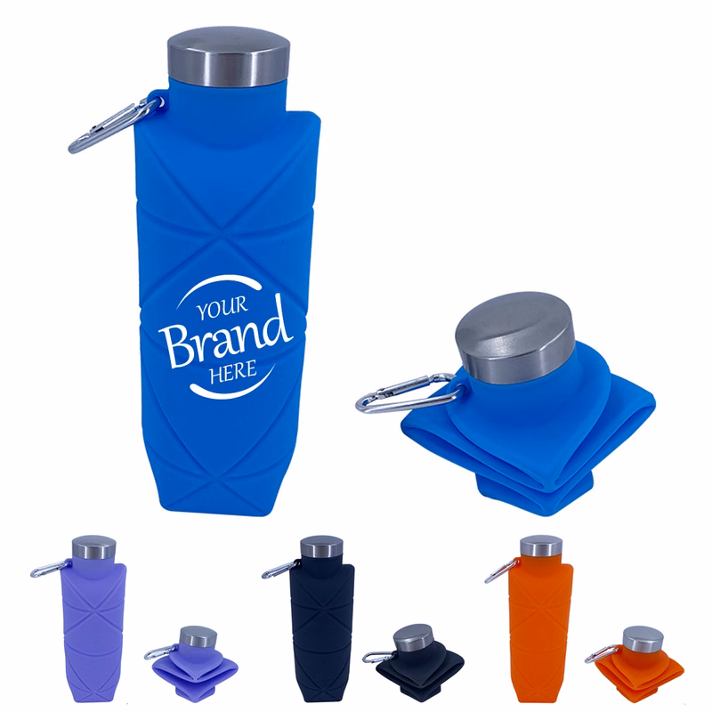 Rhombic Silicone Folding Water Bottle