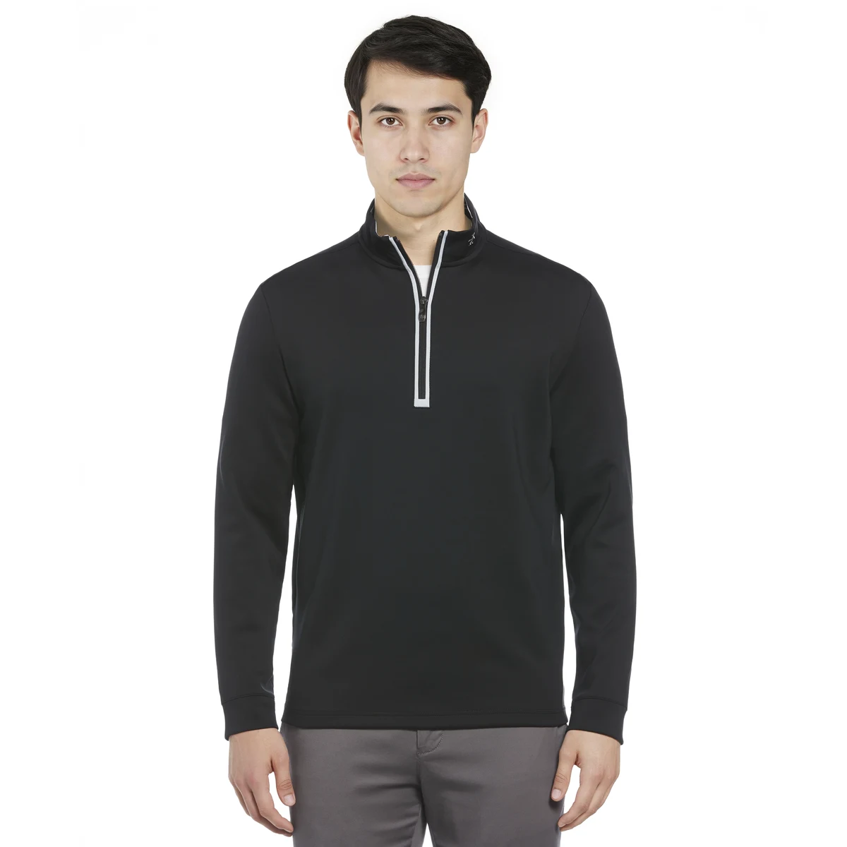 Clubhouse Long Sleeve Mock Golf Pullover 1
