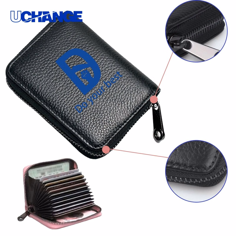 PU Leather Zipper Card Holder