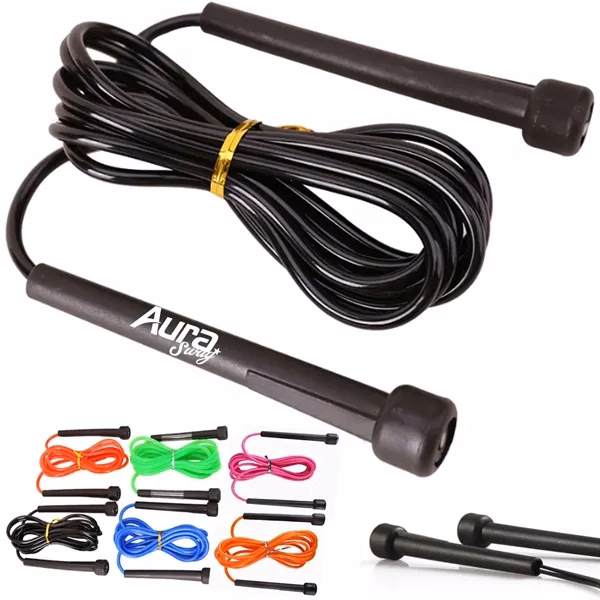 Custom PVC Jump Rope Anti-Slip Handles Speed Training Fitness — Corporate Wellness Gift
