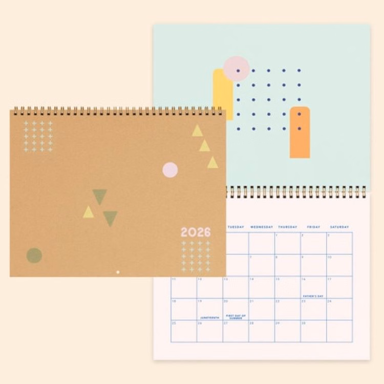 CALENDAR - STANDARD - HORIZONTAL - TEXT WEIGHT WITH COLOR GUTS