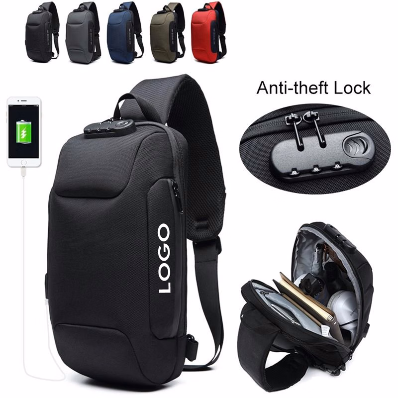 Anti Theft Sling Bag with USB Charging Port