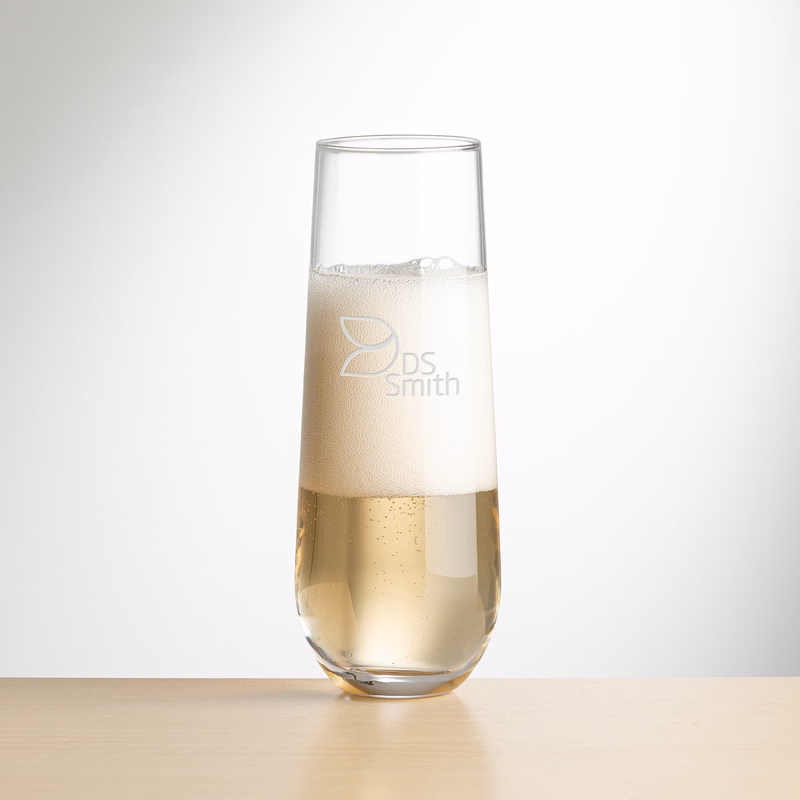 Redmond Stemless Flute - Deep Etch