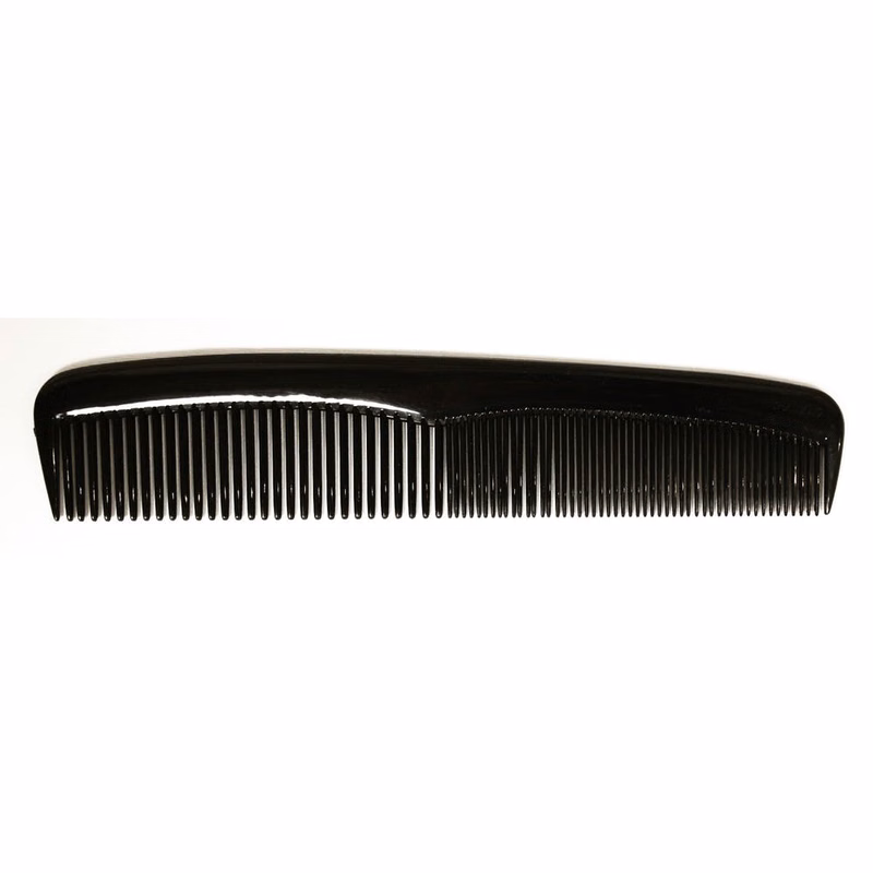 8" Hair Dressing Combs - Black Plastic