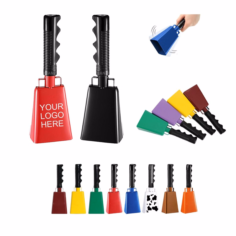 8-Inch Handheld Cowbell with Long Handle