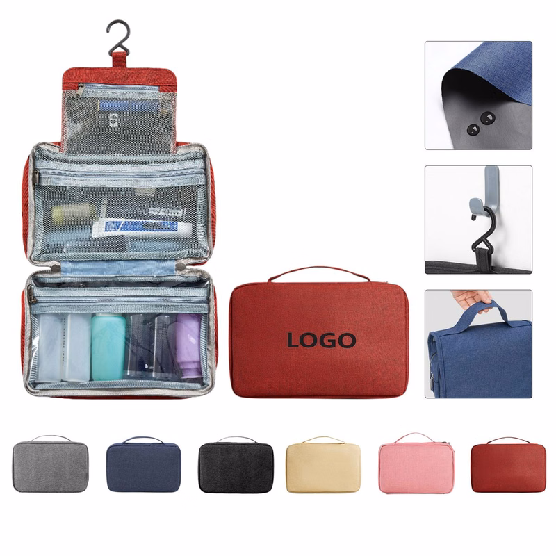 Waterproof Durable Tri Fold Cosmetic Travel Organizer Bag