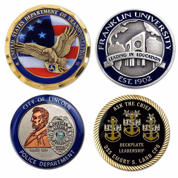 Die Struck Brass Challenge Coins (3D)