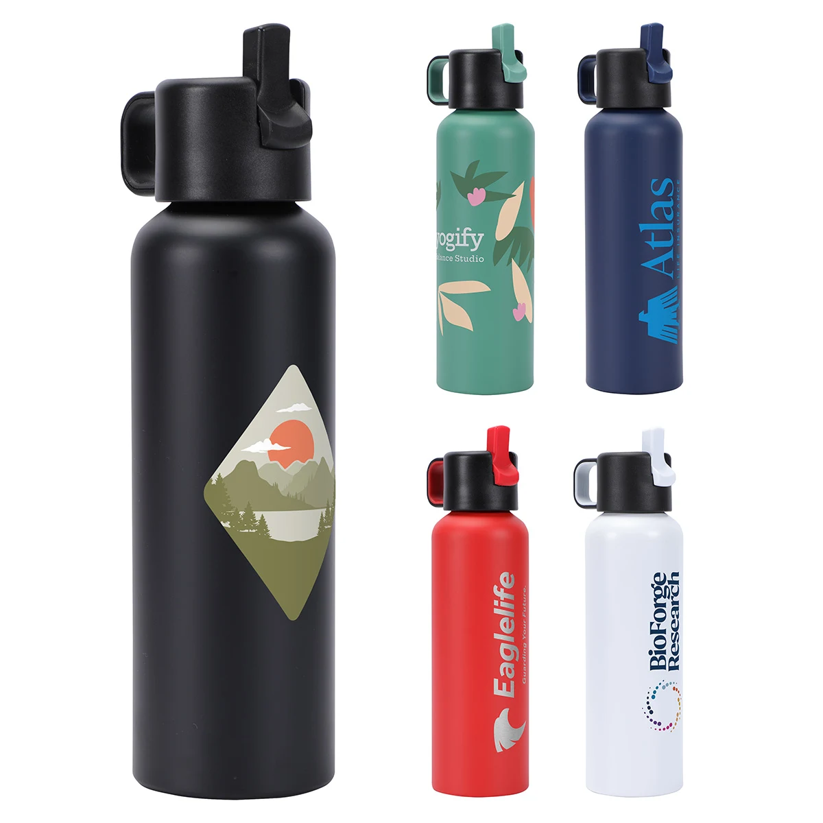 Alamo 27 oz Recycled Aluminum Bottle, custom water bottle with logo imprint 1