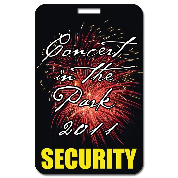 Rectangle RC Laminated Economy Event Badge - Full Color 1