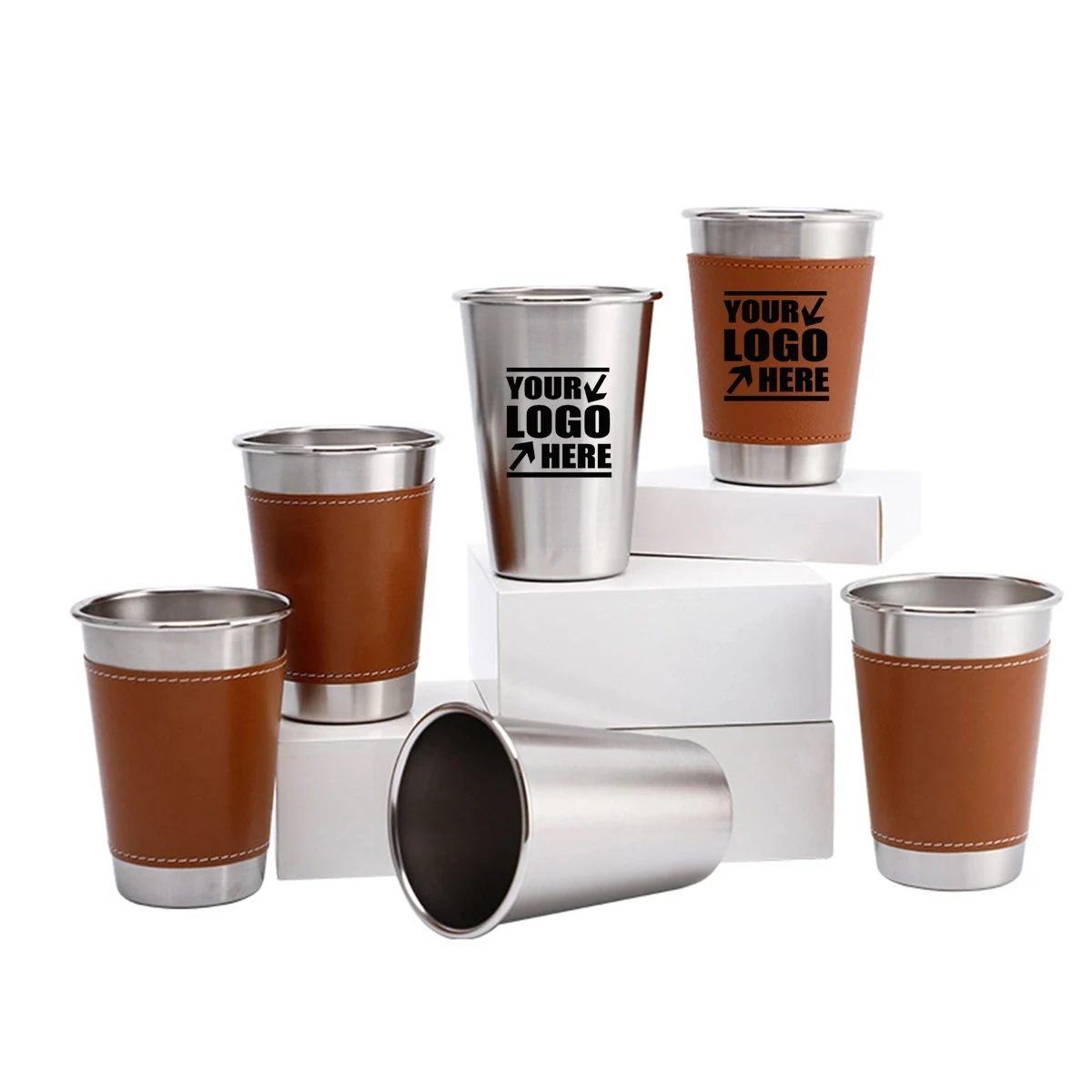 16 Ounce Stainless Steel Pint Cups 1