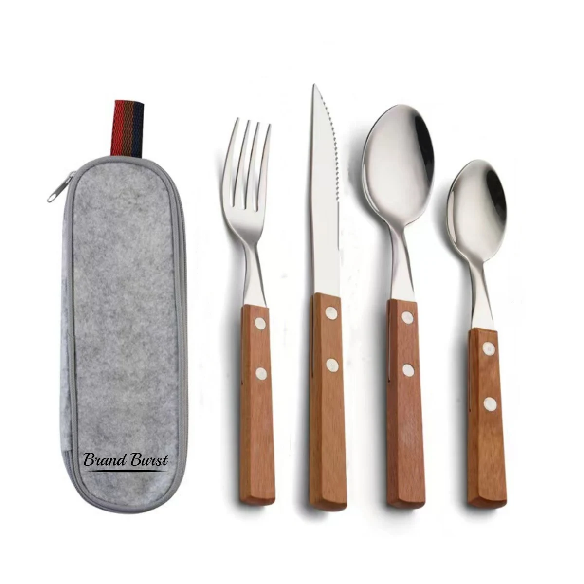 Stainless Steel Travel Utensils Set With Case 1