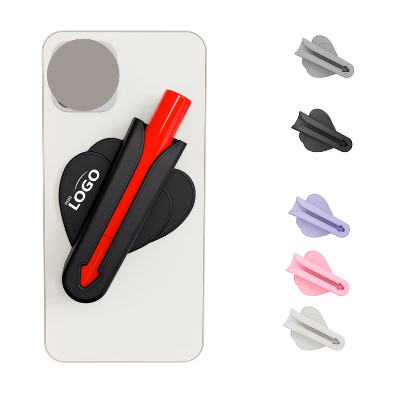 Silicone Lipstick & Stylus Holder for Phones & Tablets