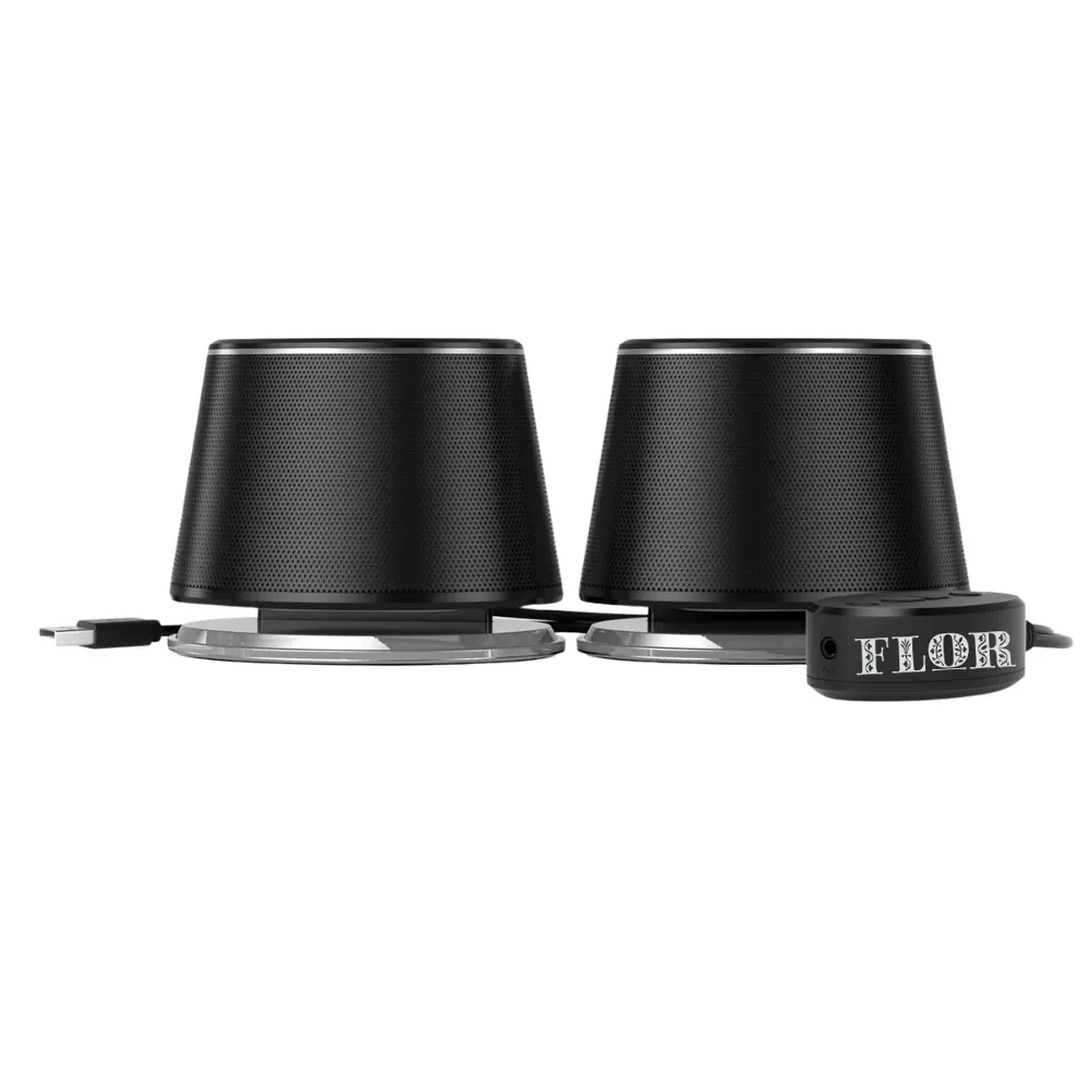 Bluetooth Computer Speakers with USB 3.0 and Blue Lighting 1