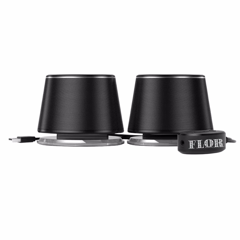 Bluetooth Computer Speakers with USB 3.0 and Blue Lighting