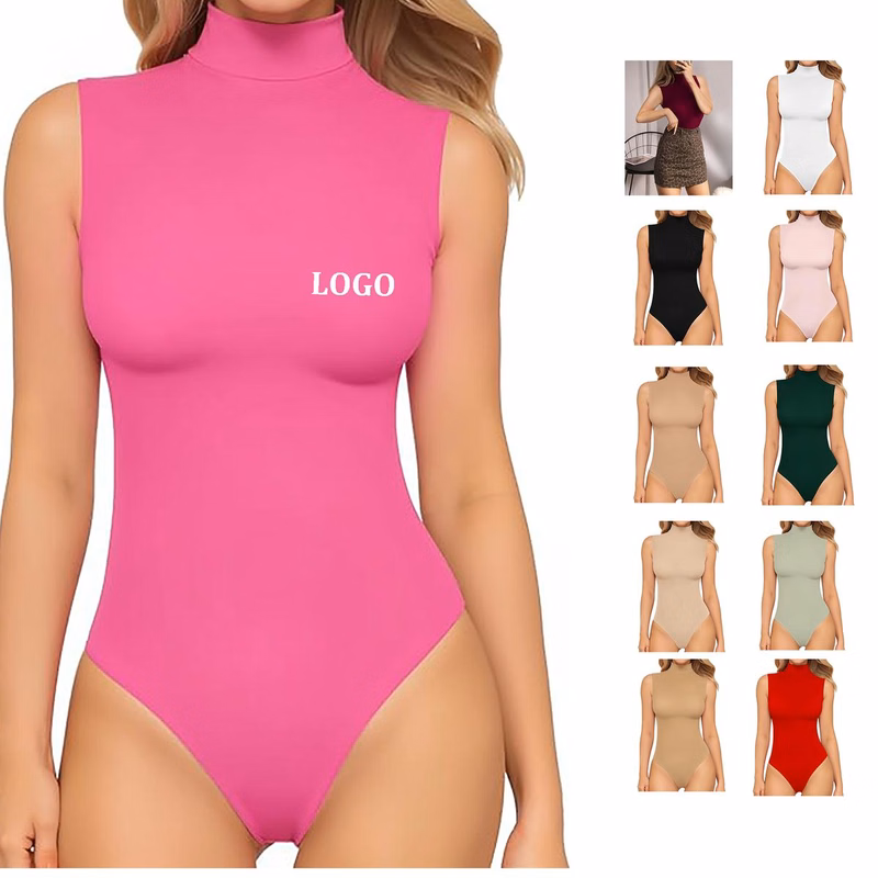 Women's Turtleneck Sleeveless Bodysuit