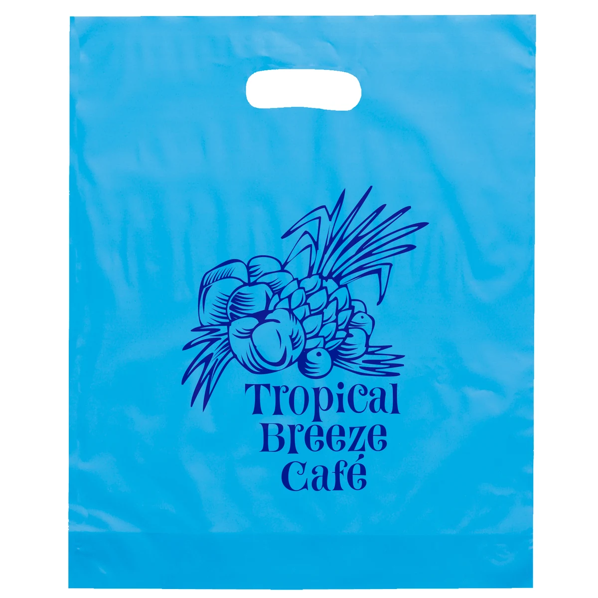 Orchid™- Frosted Brite Die Cut Handle - Flexo Ink Print 1