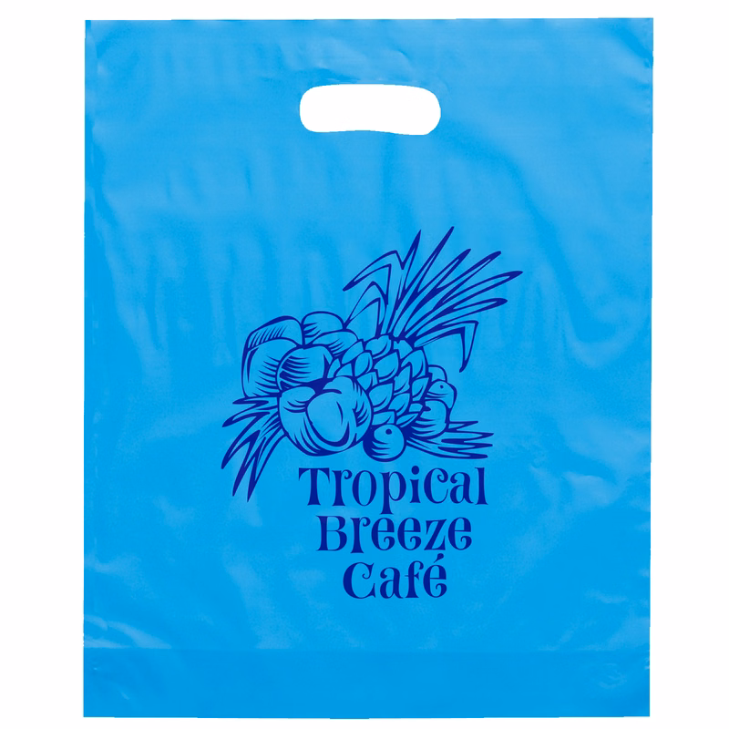 Orchid™- Frosted Brite Die Cut Handle - Flexo Ink Print
