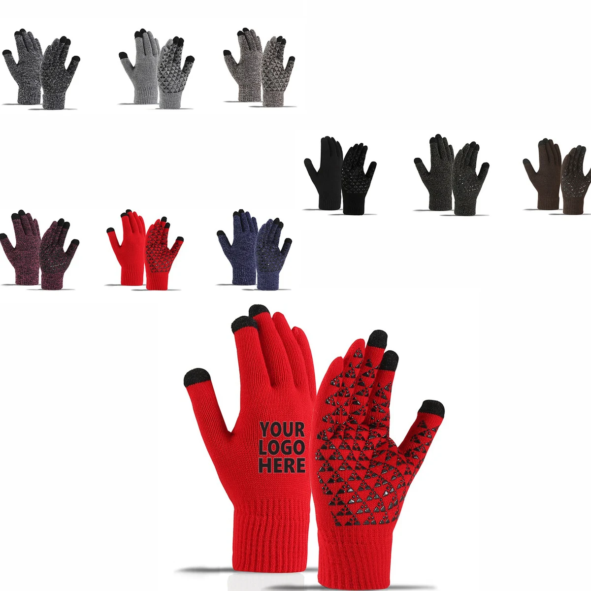 Touch Screen Cold Weather Thermal Warm Knit Glove MOQ 1pcs 1