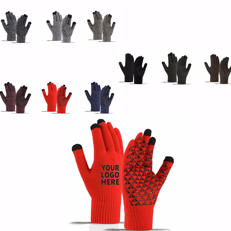 Touch Screen Cold Weather Thermal Warm Knit Glove MOQ 1pcs