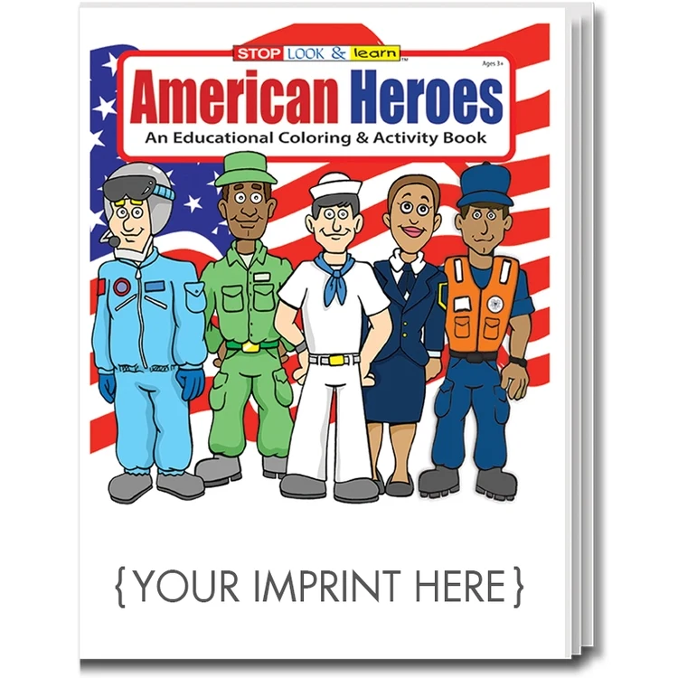 COLORING BOOK - American Heroes Coloring & Activity Book 1