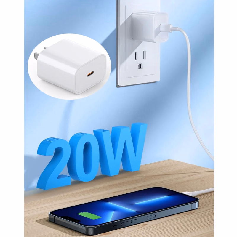 20W PD USB C Wall Charger Adapter with 3.3FT Cable