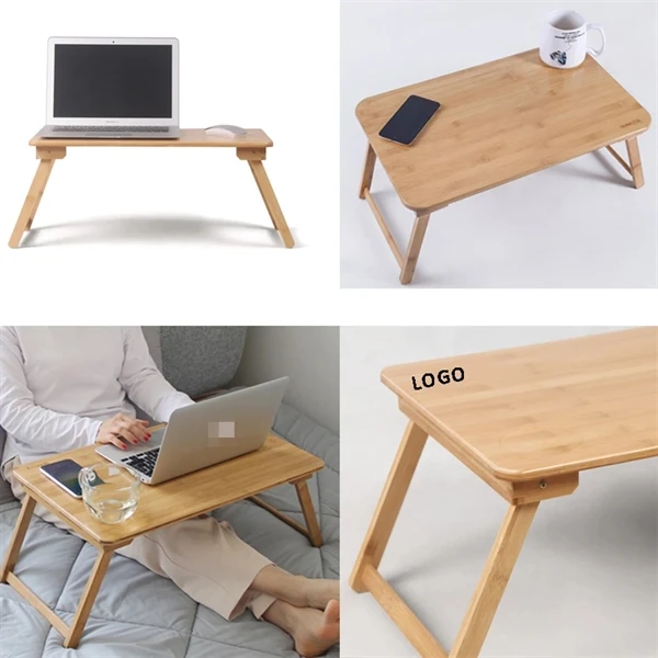 Bamboo Portable Serving PC Desk Laptop Bed Food Tray 1