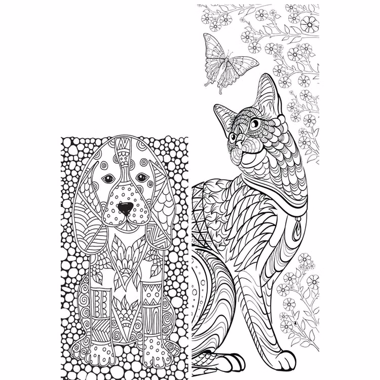 Animal Coloring Bookmarks - Two Sides Ages 12+