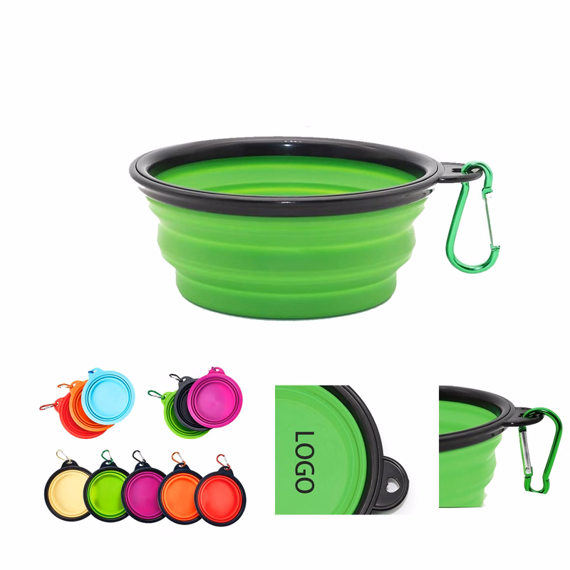 Large Portable Outdoor Pet Silicone Folding Bowl