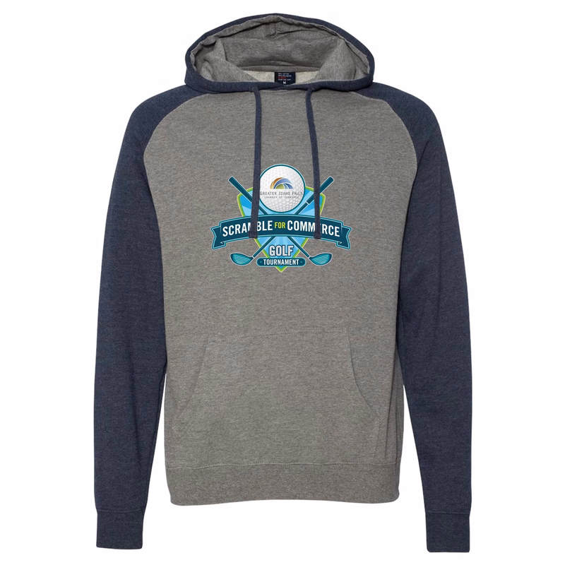 Raglan Hooded Pullover Sweatshirt