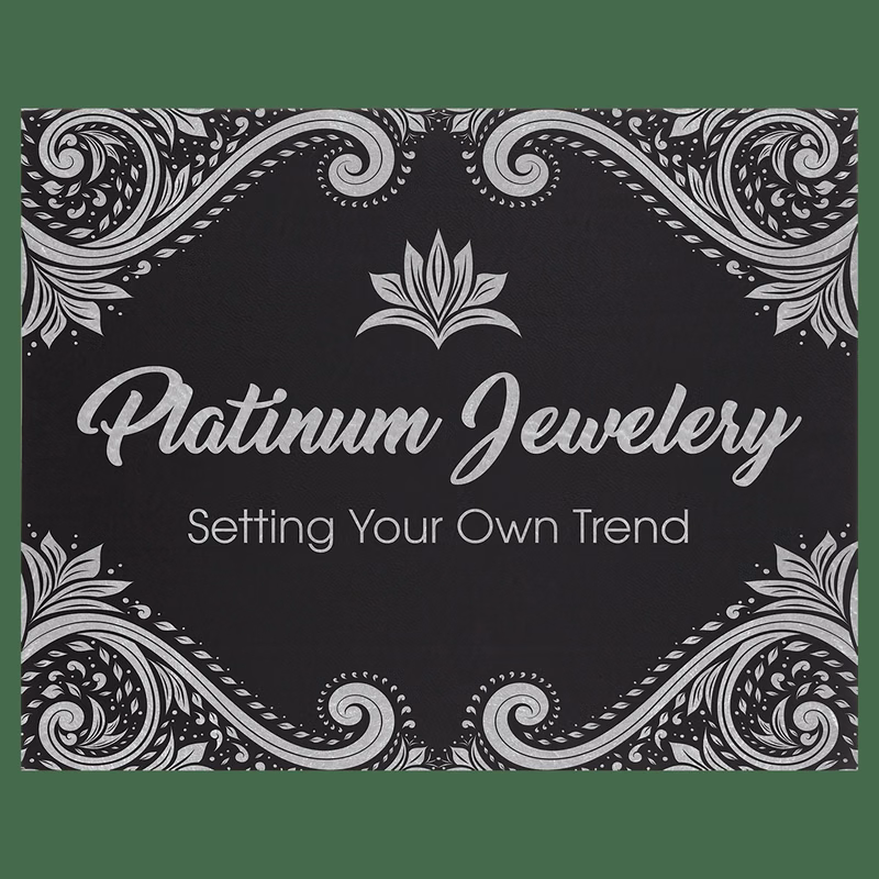 12" x 18" Black/Silver Leatherette Wall Decor with Sawtooth Hanger