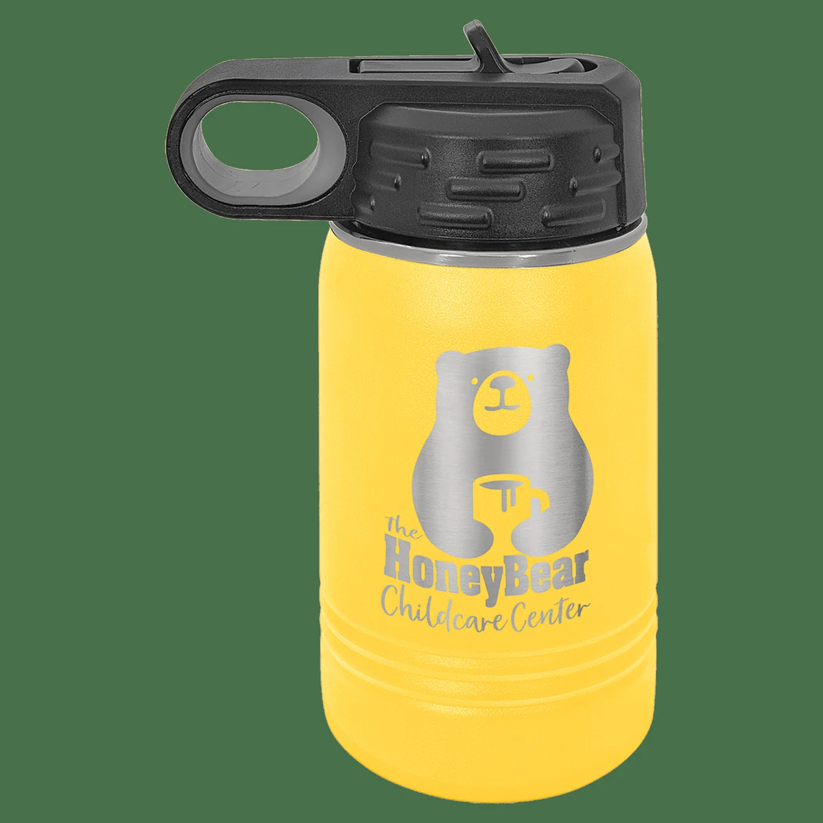 12 oz. Yellow Laser Engraved Polar Camel Water Bottles 1