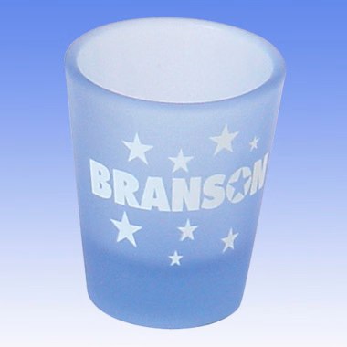2oz Shot Glass "Light Blue Frosted"