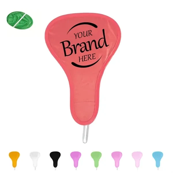 Custom 12.6 Inch Foldable ABS Hand Fan With Pouch — Portable Cooling Essential 1