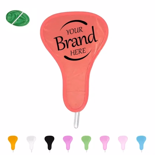 Custom 12.6 Inch Foldable ABS Hand Fan With Pouch — Portable Cooling Essential