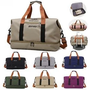 Shoulder Bag With Shoe Separation Oxford Cloth Fitness Bag 1