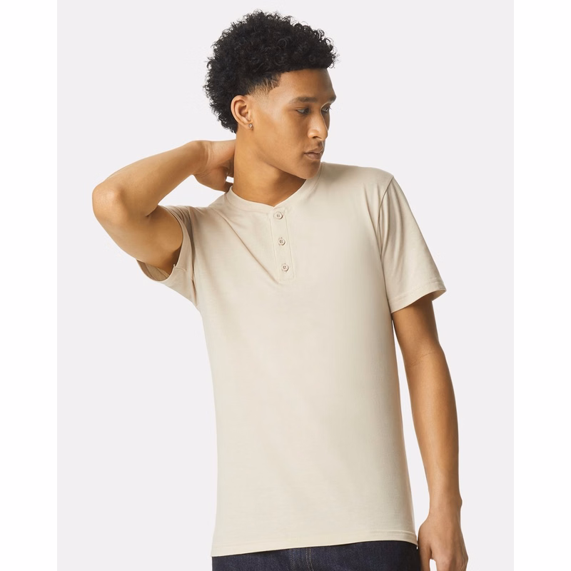 Unisex CVC Henley Tee - 2004CVC