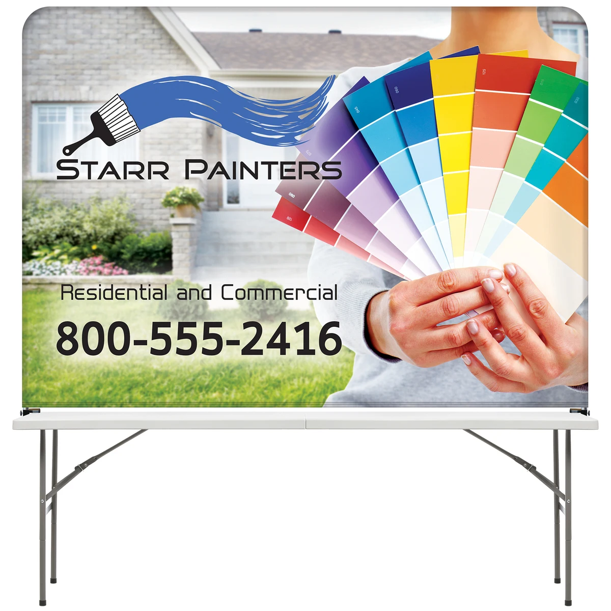 8' Table Top Hardware & Large Banner Kit 1