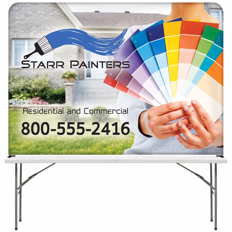 8' Table Top Hardware & Large Banner Kit