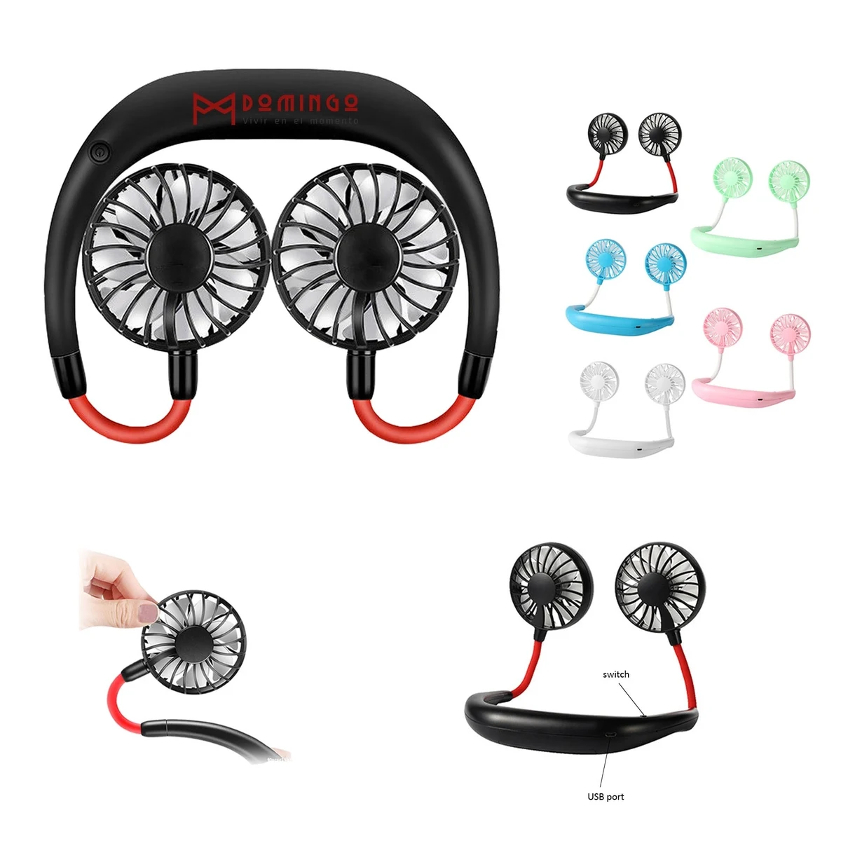 USB Rechargeable Hanging Neck Sports Fan 1