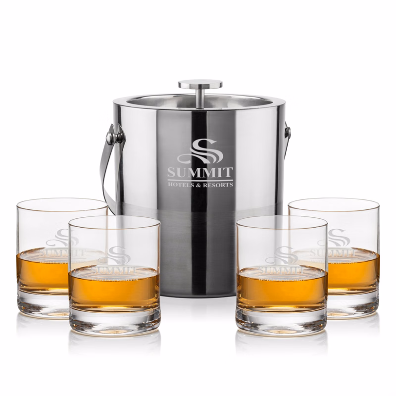 Catania Ice Bucket & Dresden On-the-Rocks Set