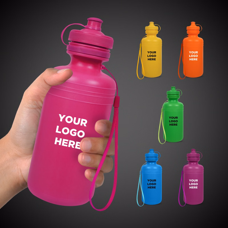 Neon Water Bottles Asst. Colors 18oz.(Pad Printed)