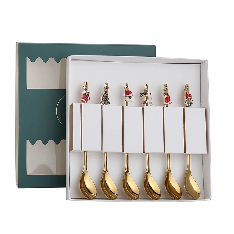 Christmas Stainless Steel Coffee Spoons Set 1